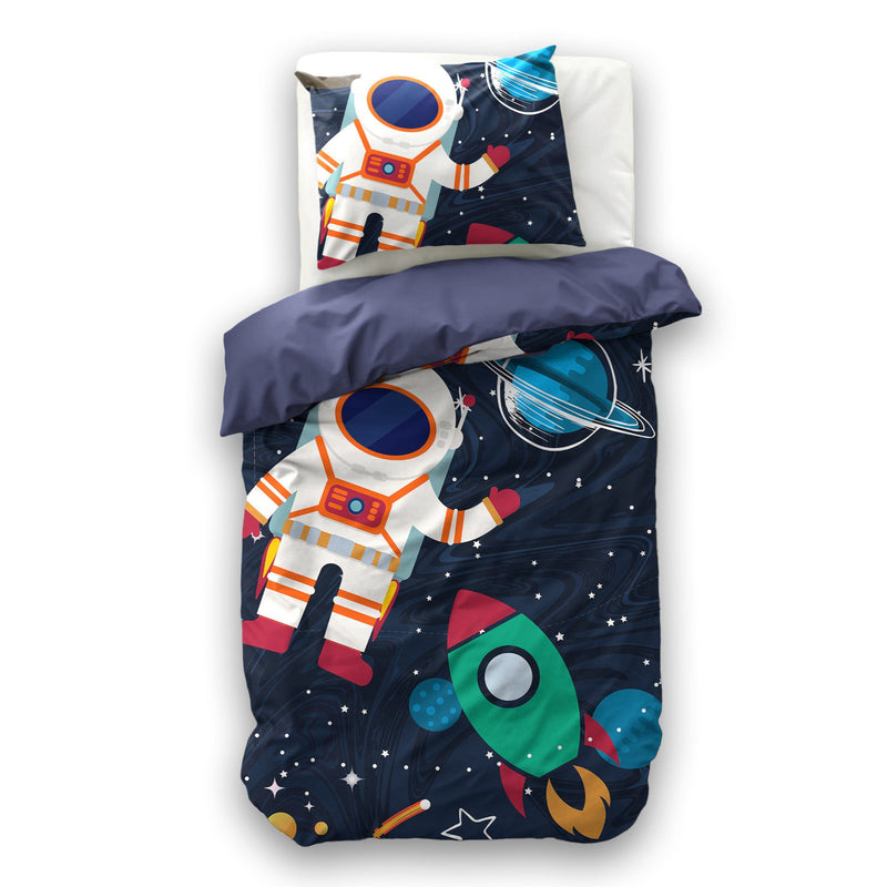 Little Monster Space Man 2 set copripiumino per bambini Blu - 140 x 200/220