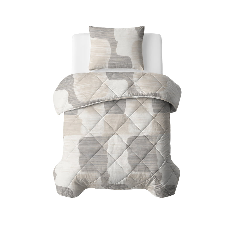 VUODEVAATTEET - Lazy peitto puuvilla ruudullinen Beige/harmaa