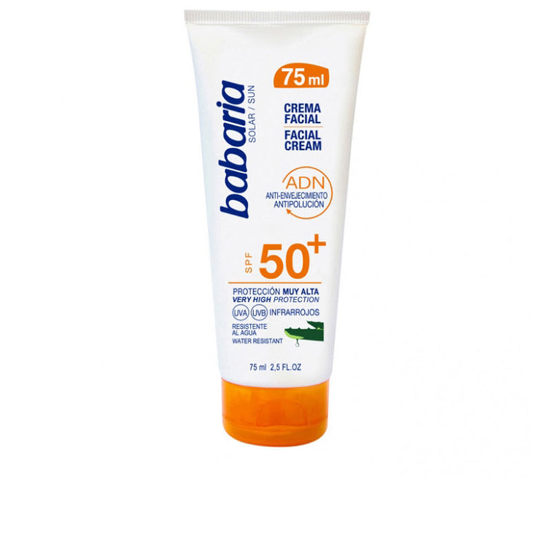 Babaria Solar adn aloe vera kasvoaurinkovoide spf50+ 75 ml | Vuodevaatteet.fi