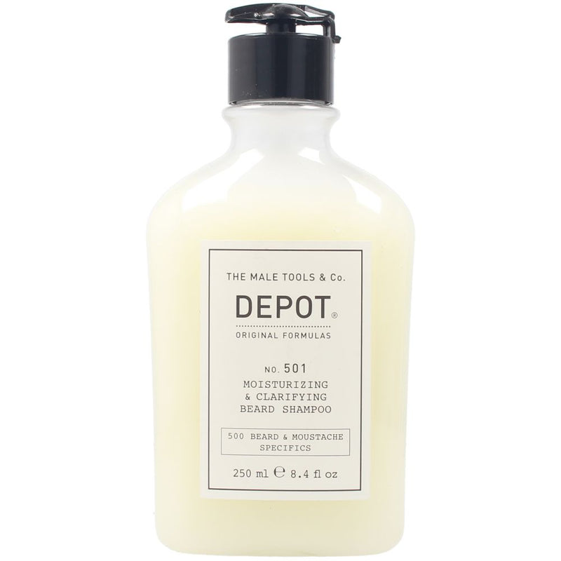 Depot Beard & mustache nº501 kosteuttava & selkeyttävä partashampoo 250 ml | Vuodevaatteet.fi