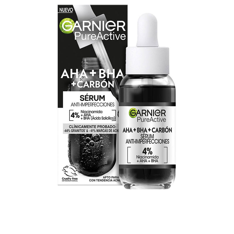 Garnier Pure active aha + bha + carbón seerumi epäpuhtauksia vastaan 30 ml | Vuodevaatteet.fi