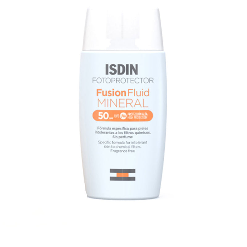 Isdin Fusion fluid mineral photoprotector 0% kemiallisia suodattimia spf50+ 50 ml | Vuodevaatteet.fi
