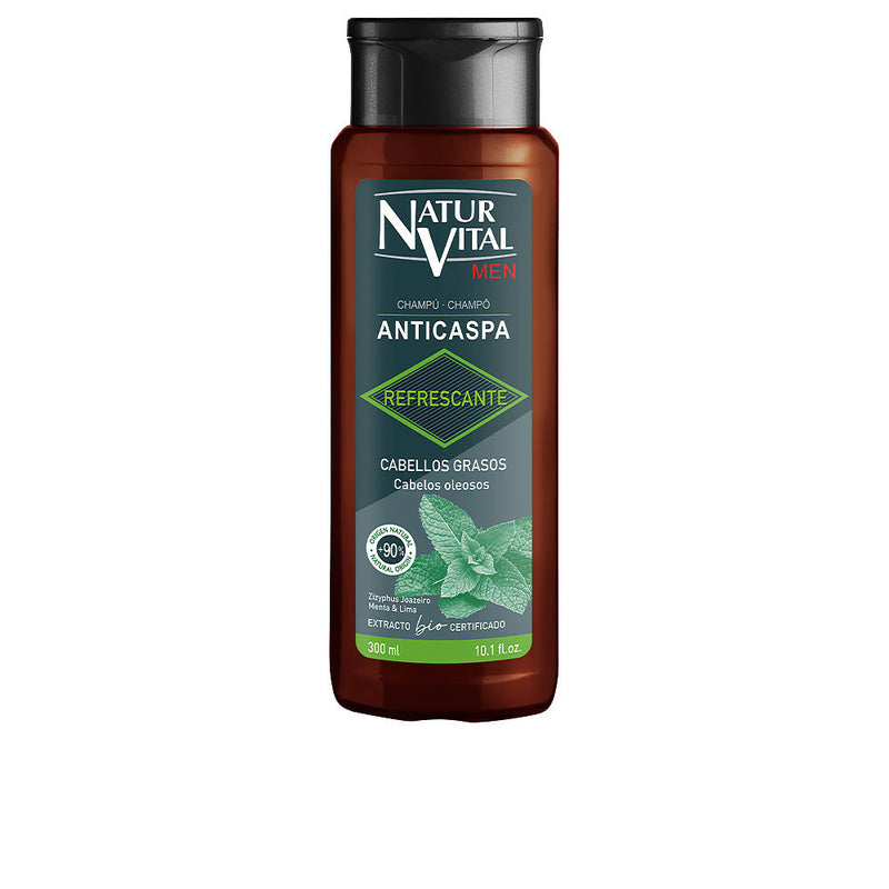 Natur Vital Men refreshing anti-dandruff shampoo rasvoittuville hiuksille 300 ml | Vuodevaatteet.fi