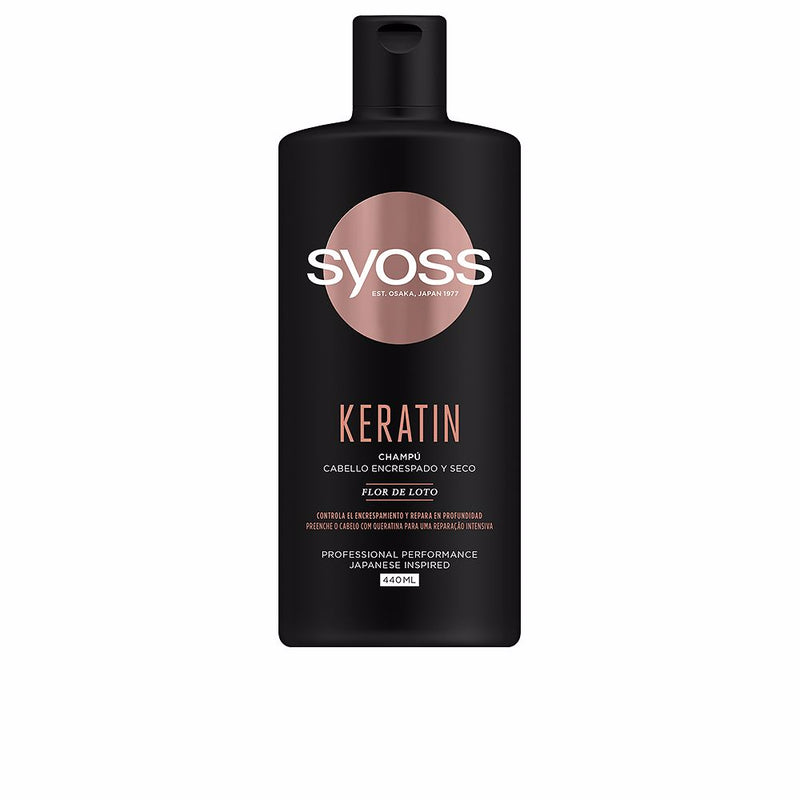 Syoss Keratin shampoo kihara ja kuiva hiukset 440 ml | Vuodevaatteet.fi