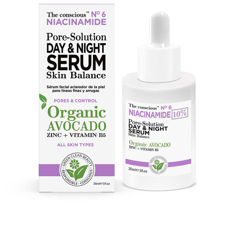The Conscious Niacinamide pore-solution päivä & yö seerumi luomuavokado 30 ml | Vuodevaatteet.fi