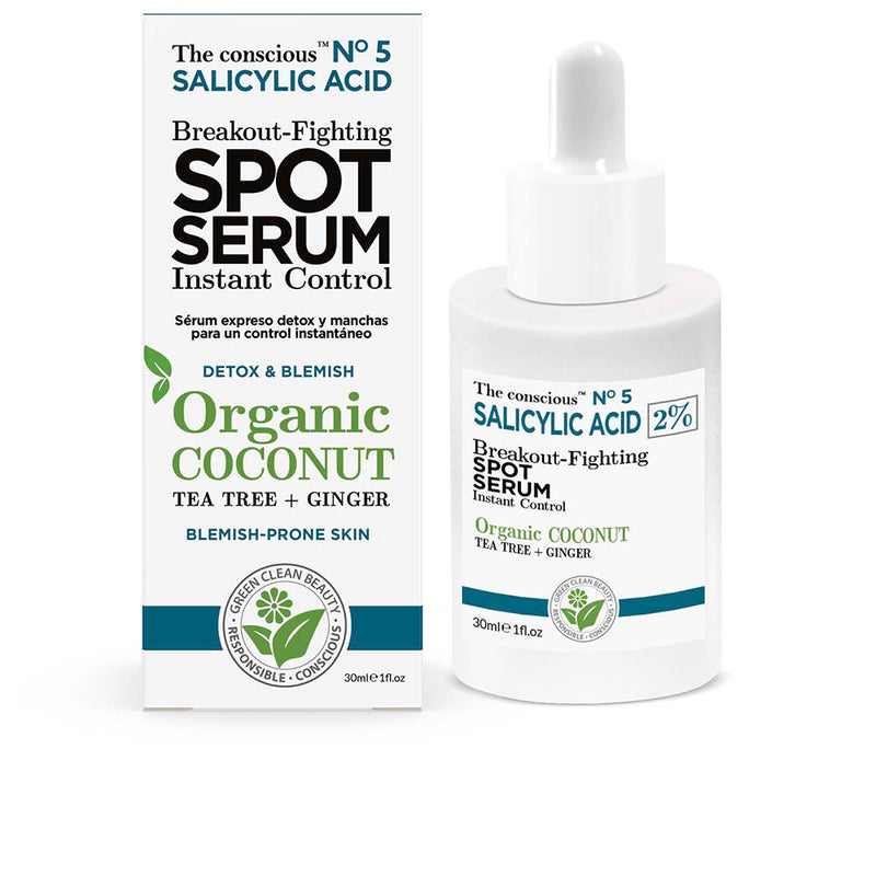 The Conscious Salicylic acid ihottumia torjuva paikallisseerumi, luomukookos, 30 ml | Vuodevaatteet.fi