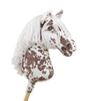 Premium Keppihevonen / Hobby Horse - Brown leopard with white A3