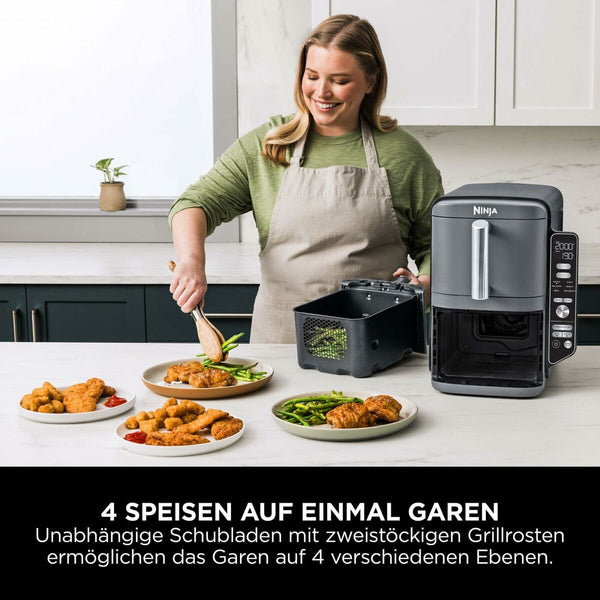Ninja Airfryer 9,5 L Harmaa - Vuodevaatteet.fi