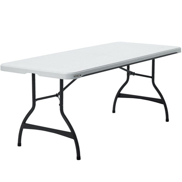 Taitettava Valkoinen Pöytä Teräs ja Muovi 182 cm
