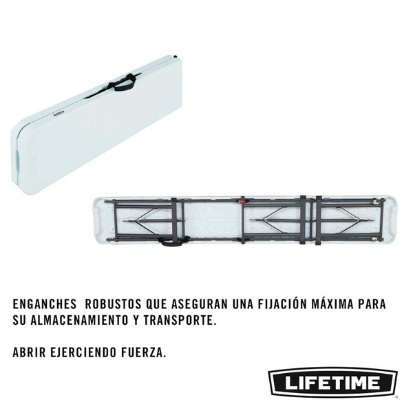 Lifetime Valkoinen Taitettava Penkki 183 cm