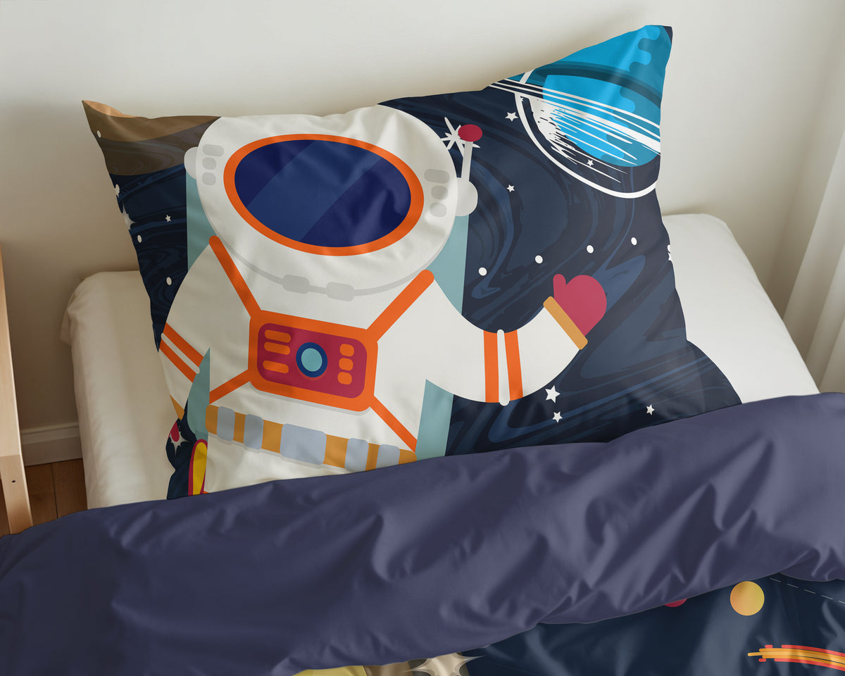Juego de funda nórdica infantil Space man 2 Azul /220 — 140 x 200/220