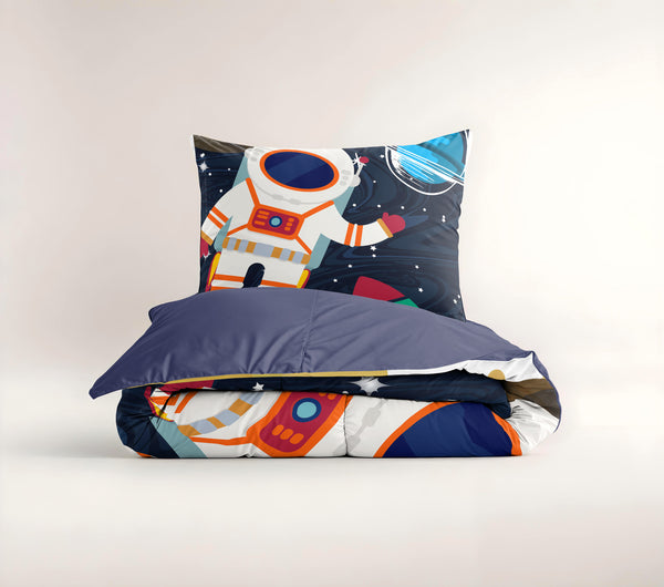 Lasten Pussilakanasetti Space man 2 Sininen 140 x 200/220