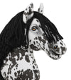 Premium Steckenpferd / Hobby Horse - Leopard mit schwarzem A3