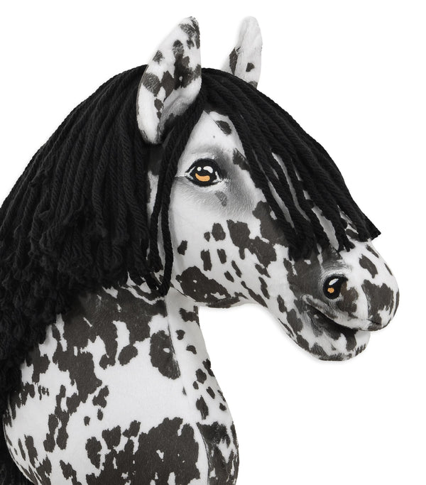 Premium Steckenpferd / Hobby Horse - Leopard mit schwarzem A3