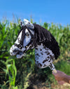 Premium Steckenpferd / Hobby Horse - Leopard mit schwarzem A3