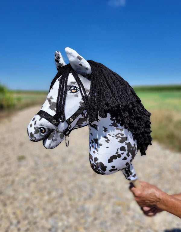 Premium Steckenpferd / Hobby Horse - Leopard mit schwarzem A3