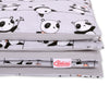 Pussilakanasetti Vauvalle - 135X100cm - Panda Gray