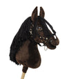 Premium Steckenpferd / Hobby Horse - Dark Bay A3