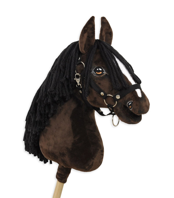 Premium Steckenpferd / Hobby Horse - Dark Bay A3