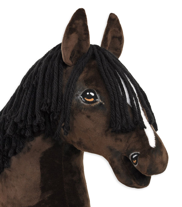 Premium Steckenpferd / Hobby Horse - Dark Bay A3