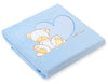 Baby-Fleecedecke - Teddybär mit Herz Blau