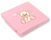 Baby-Fleece-Decke – Bär mit Schleife Rosa