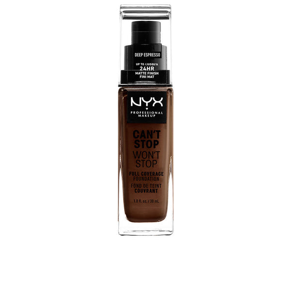Nyx Professional Make Up - Can't Stop Won't Stop full coverage foundation #deep espresso