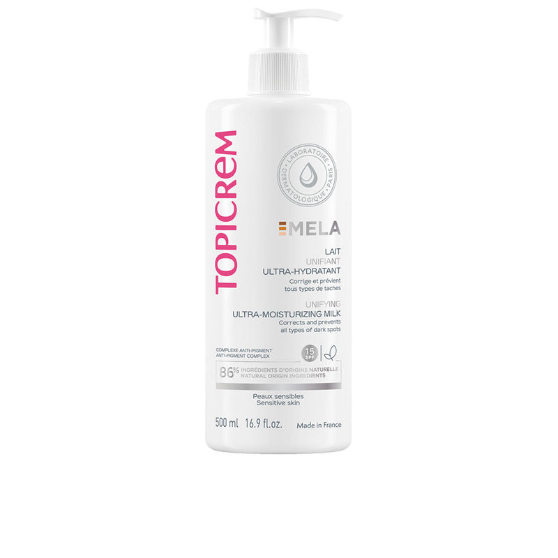 Topicrem - Mela ultra-moisturizing unifying body milk Spf15+ 500 ml