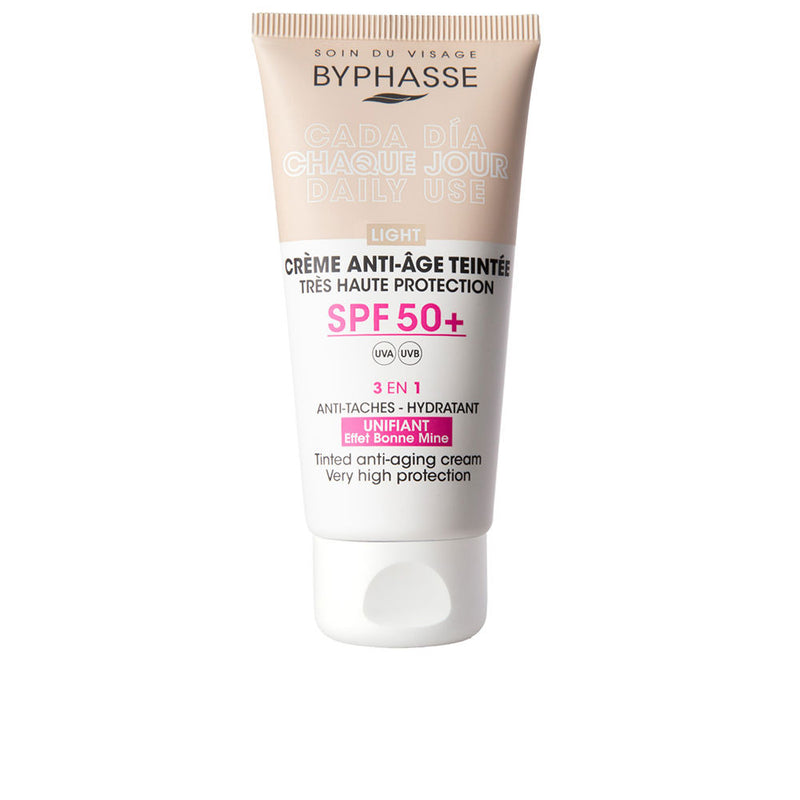 Byphasse - Anti-aging Facial Cream with color Spf50+ #light 50 ml