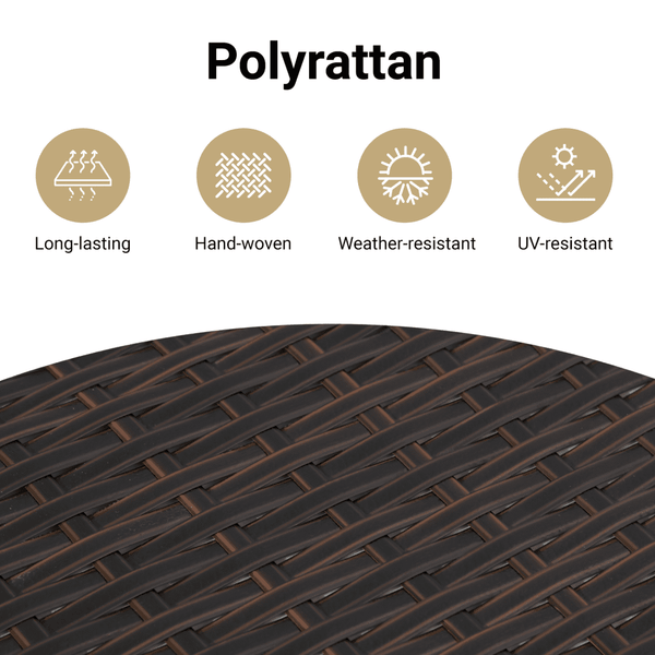 Raumteiler Dacia in Braun (Polyrattan, 4-teilig)