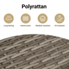 Grauer Gartentisch Piman 80x80x71cm (Polyrattan und Akazienholz)