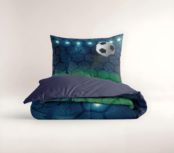 Kinder Bettwäsche-Set Live football Blau 140 x 200/220