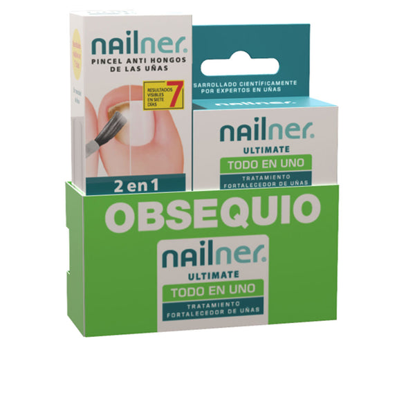 Nailner - Nailner Brush 2 In 1 Anti-fungal Brush Case 2 pcs