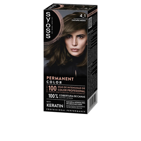 Syoss - Permanent Color #4.1-Castaño Medio 1 u