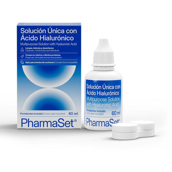 Pharmaset - Pharmaset unique solution with hyaluronic acid for soft contact lenses 60 ml