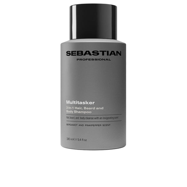 Sebastian Professionals - Multitasker 3-in-1 shampoo for men, hair, beard and body, cleanses and provides freshness, 280 ml