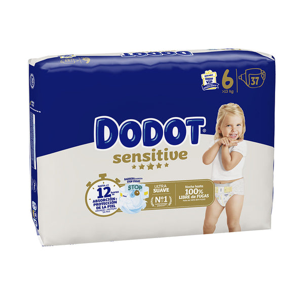 Dodot - Dodot Sensitive size 6 diapers +13 kg 37 units