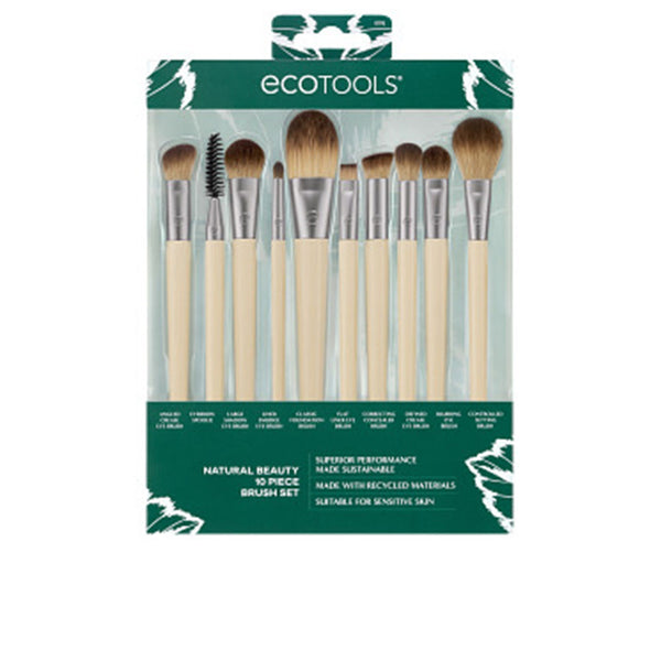 Ecotools - Natural Beauty Makeup Brushes Set Of 10