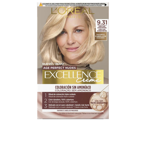 L'oréal Paris - Excellence Creme ammonia-free hair color with micro-keratin #9.31-Light Blonde 1 unit