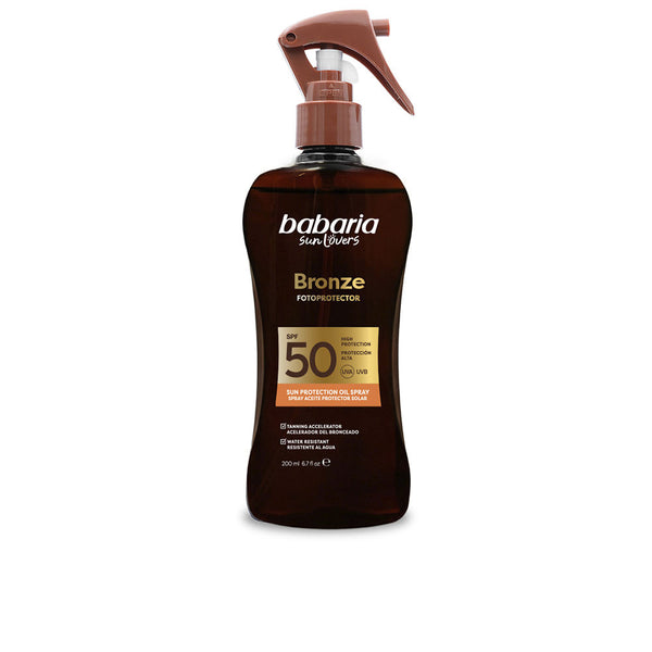 Babaria - Sun Lovers Bronze spray aceite protecor solar Spf50 200 ml