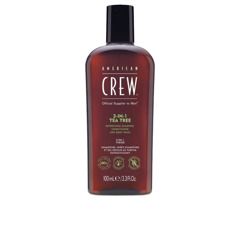 American Crew - Tea Tree 3 in 1 shampoo, conditioner and body wash 100 ml
