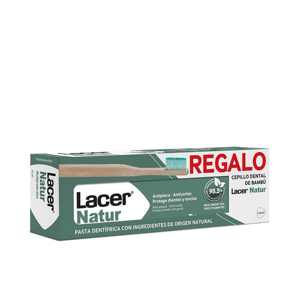 Lacer - Lacer Natur Toothpaste + Toothbrush 2 Pack