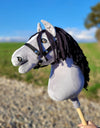 Premium Steckenpferd / Hobby Horse - Graues Pferd 4 A3