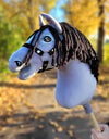 Premium Steckenpferd / Hobby Horse - Graues Pferd 4 A3
