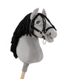 Premium Steckenpferd / Hobby Horse - Graues Pferd 4 A3