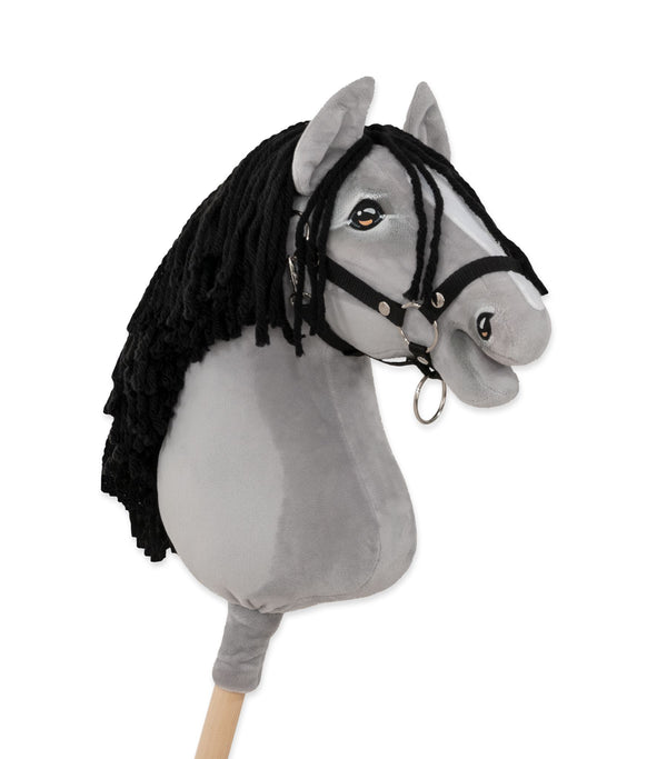 Premium Steckenpferd / Hobby Horse - Graues Pferd 4 A3