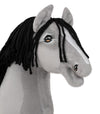 Premium Steckenpferd / Hobby Horse - Graues Pferd 4 A3