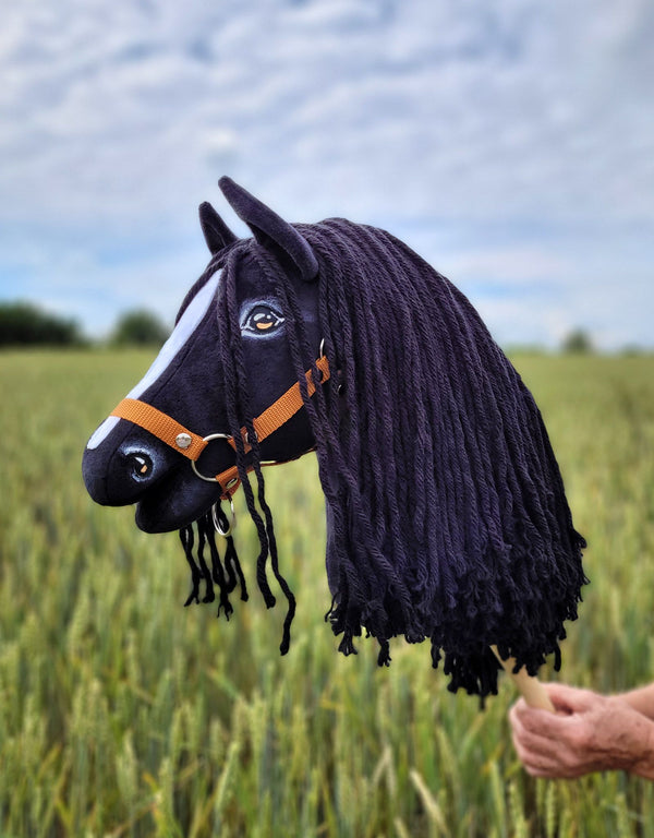 Premium Steckenpferd / Hobby Horse - Friesenpferd 2 A3