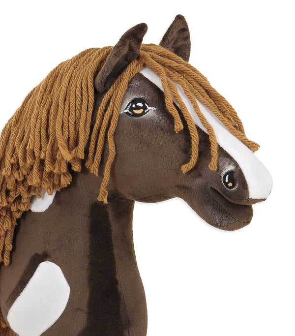 Premium Steckenpferd / Hobby Horse – Western Dark Bay A3