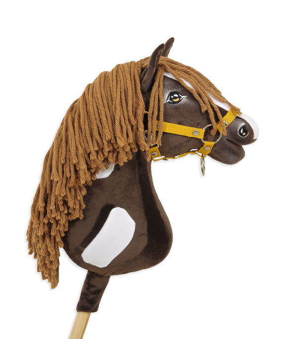 Premium Steckenpferd / Hobby Horse – Western Dark Bay A3